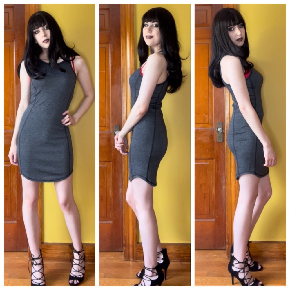 Gray Tank Racerback Dress - Picture 9 of 16